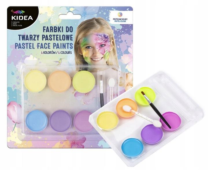 PASTEL FARBEN FÜR DAS GESICHT 6 FARBEN KIDEA 5422