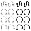 16g Lip Rings Stainless Steel Snake Bite Piercing Jewelry Labret Medusa Spiral Barbell Helix Earrings Horseshoe Septum Cartilage