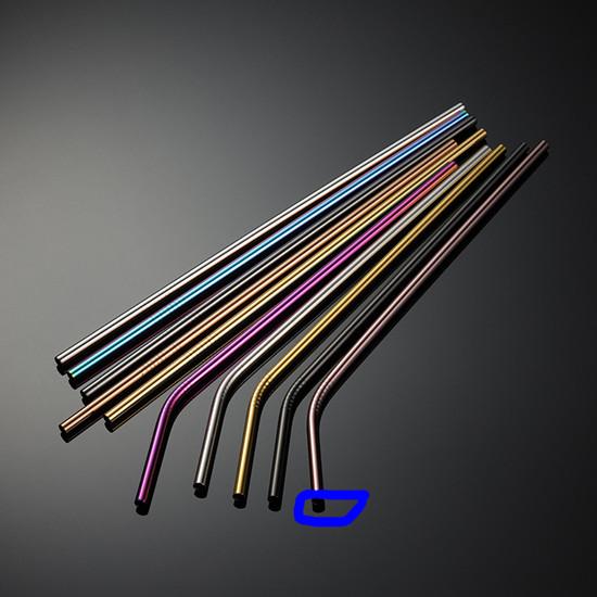 1PC Reusable Stainless Steel Straw Metal Drinking Straw Bent Straight Drink Straw Cleaning Brushes Storage Bag Bar Accessories