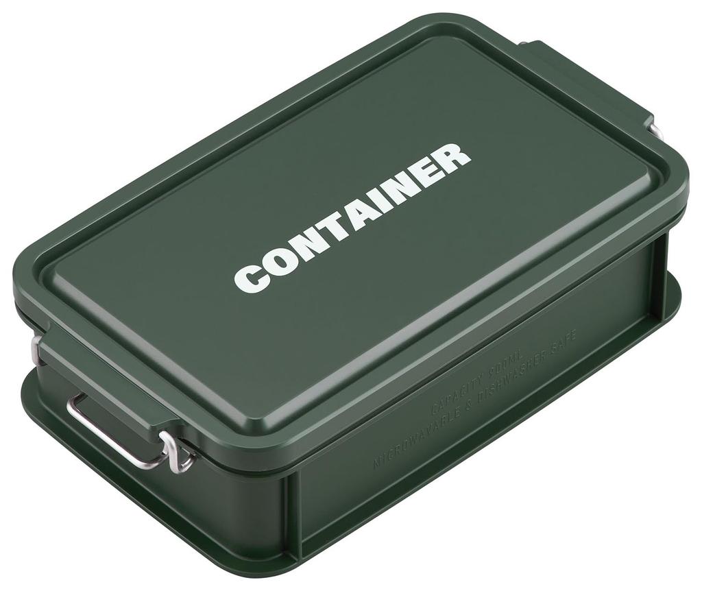 OSK CONTAINER Bento with Made In Dishwasher and Microwave Stain Locking and Suitable for Small and Students Box, 900ml, Green, Dividers, Japan, Safe,