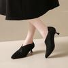 Fashion Suede Pointed Toe Women Shoes Mid Heels Fashion Shoes Woman 2025 Trend Autumn Brand Designer Dress Elegant Sexy Female Zapatos