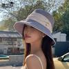 Spring and Summer Hat Women's High-end Sense Color Matching Pleated Bucket Hat Versatile Fashion Sunscreen Sunshade Basin Hat