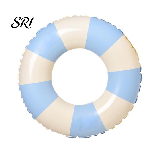 PVC Swim Rings Vintage Striped Swimming Ring Thickened Inflatable Leakproof Men Women Pool Float Tube for Beach Party Child Water
