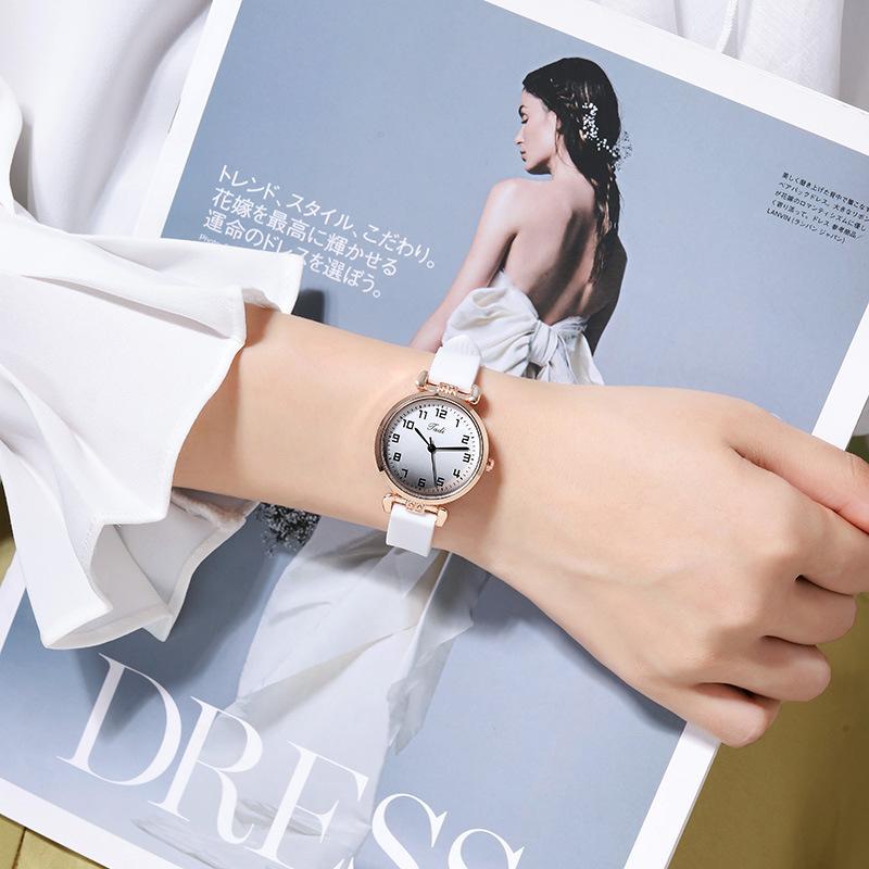 Fashion Gradient Dial Women Watches High Quality Ladies Quartz Watch Leather Wristwatches Ladies Clock Gift Montre Femme Reloj