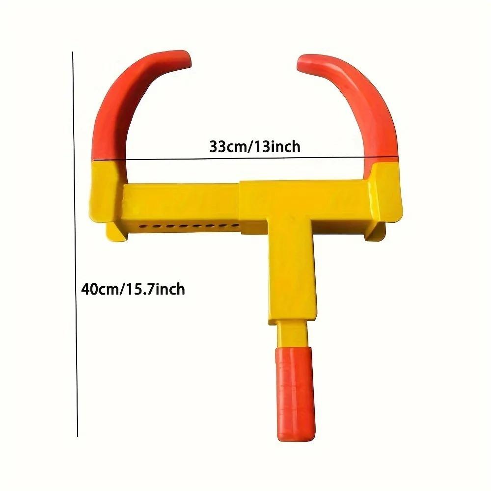 Stainless steel heavy duty tire lock. Nine-hole adjustable. Fits cars trucks RVs trailers bikes motorcycles. Thread Lock3