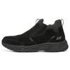 Oak Canyon Stoff Rindsspaltleder Mode Outdoor Dicke Mittelhohe Freizeitschuhe Herren Freizeitschuhe Schwarz 237283C-BBK