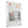 Porte-Affiche A3 Mural - Nobo - Acrylique - Transparent - Fixation Par Les Coins - Portrait/Paysage