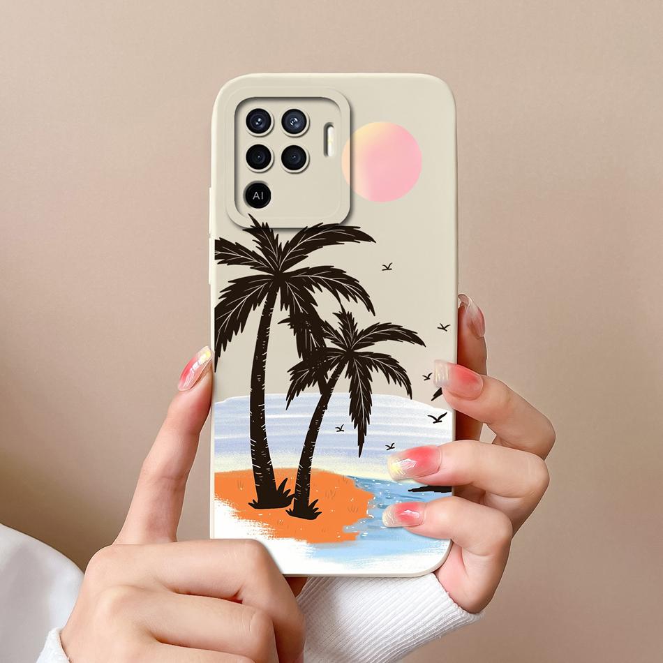 For Oppo Reno 5F 5 Lite 5Z 5K Case Cute Design Full Protection Phone Housing For Oppo Reno5 5G Soft Liquid Silicone Back Covers