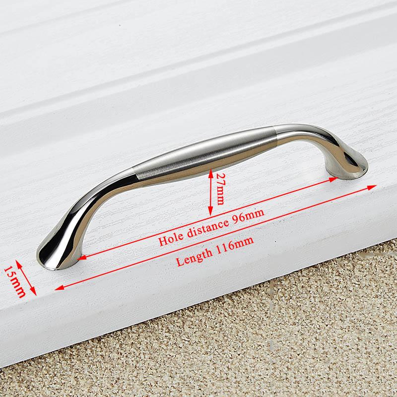 KAK Zinc Alloy Modern Cabinet Handles Kitchen Cupboard Door Pulls Drawer Knobs Handles Wardrobe Pulls Furniture Handle