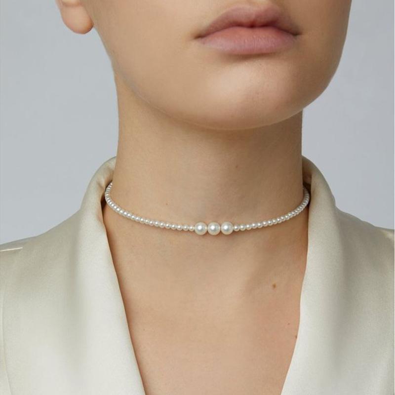 

Классический жемчужный колье, кулон в форме сердца из бисера, элегантное французское ожерелье в стиле ретро, ​​модные ювелирные аксессуары