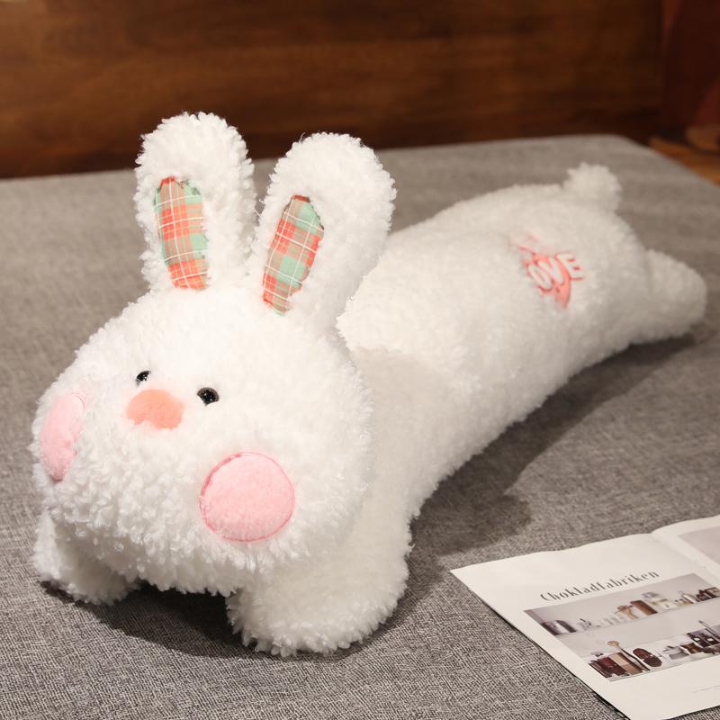 Nic Adorable Fat Rabbit Peluche Toys Fluffy Rabbit Bunny Hand Warmer Pillow Long Plushie Dolls for Girls Baby Appease Birthday Gifts