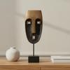 2 Pieces Resin Face Decor Modern Design Figurine Artistic for Gift