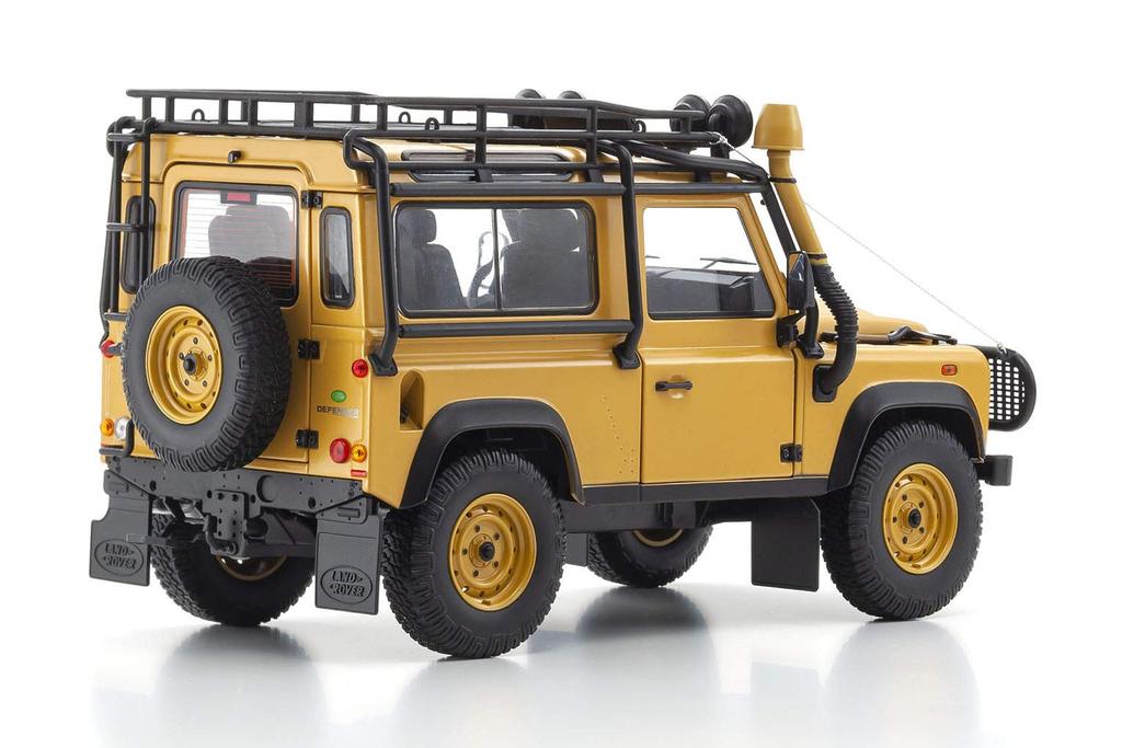 Kyosho Original Scale Land Rover Defender 90 Yellow Finished Product 1/18