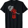 Mens Democratic Socialism Fist Skeleton Hand Socialist Rose T-Shirt