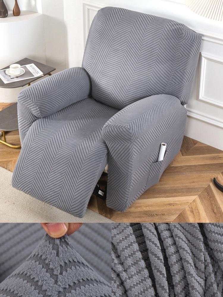 1/2/3 Seater Jacquard Recliner Sofa Cover Stretch Anti-slip Lounge Chair Covers for Living Room All-inclusive Armchair Slipcover