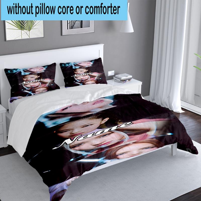 Custom Name 3PCS Kpop Group Fashion Bedding Set Including 1pc Duvet Cover And 2pcs Pillowcases for Bedroom, Dormitory Gift Home Decor