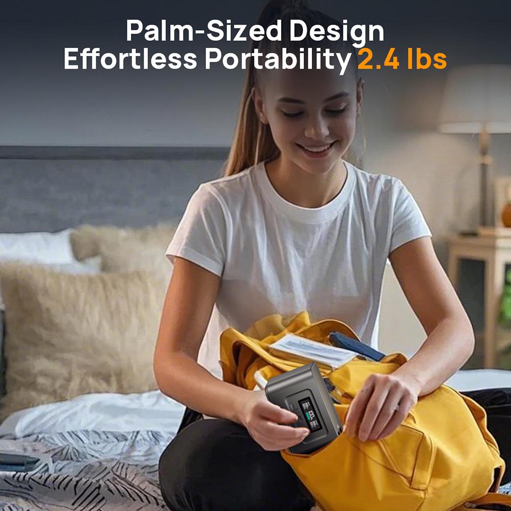 AFERIY Nano100 Portable Power Station, 100W 99.2Wh, Telescopic Type-C Cable, Carry-on Airplane, 1.5h Full Charge