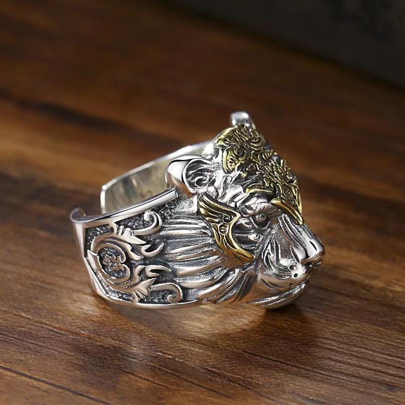 925 Silver Ring Vintage Animal Luxury High Quality For Men Women Wedding Fine Jewelry Accessories Party Gift Fashion