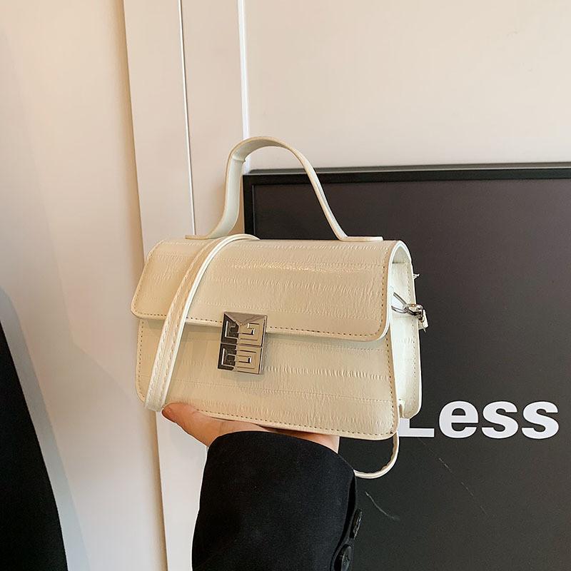 Chic Small Square Bag For Women 2024 Summer Trendy Pu Leather Crossbody Bag