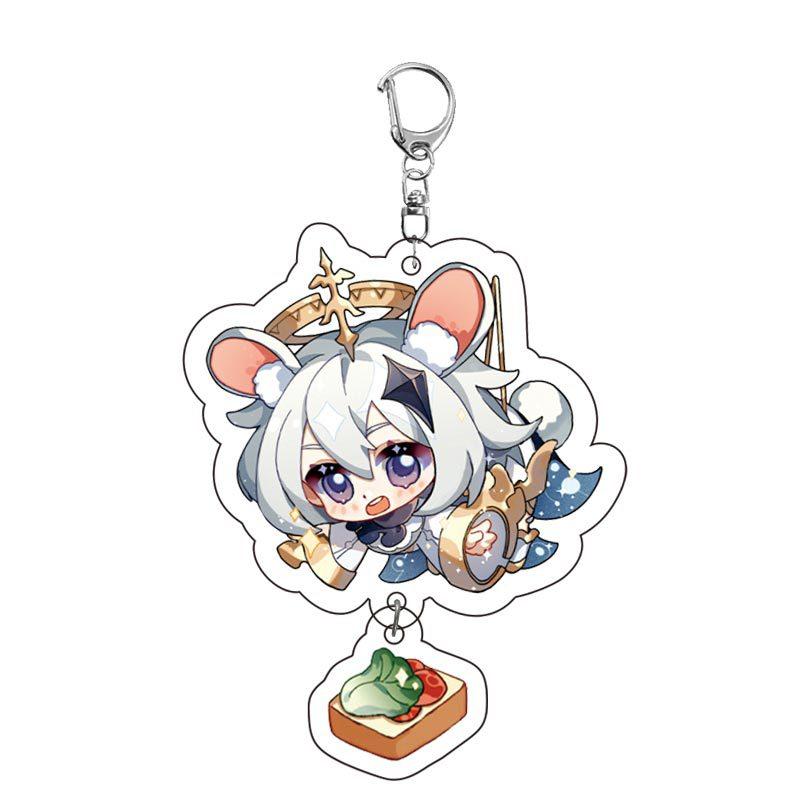 Game Keychains Acrylic Figure School Bag Keychian Holder Key Ring For Children Girl Men Accessories