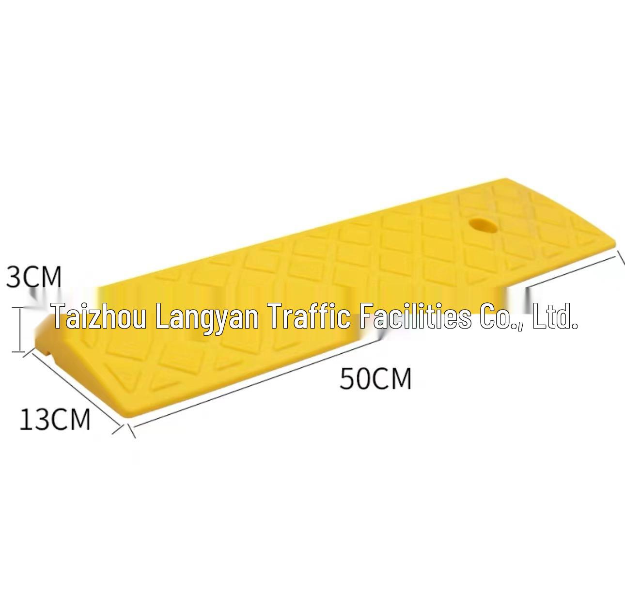 Plastic Car Climbing Ramp: Uphill Curb Step Roadside Slope Triangle Mat