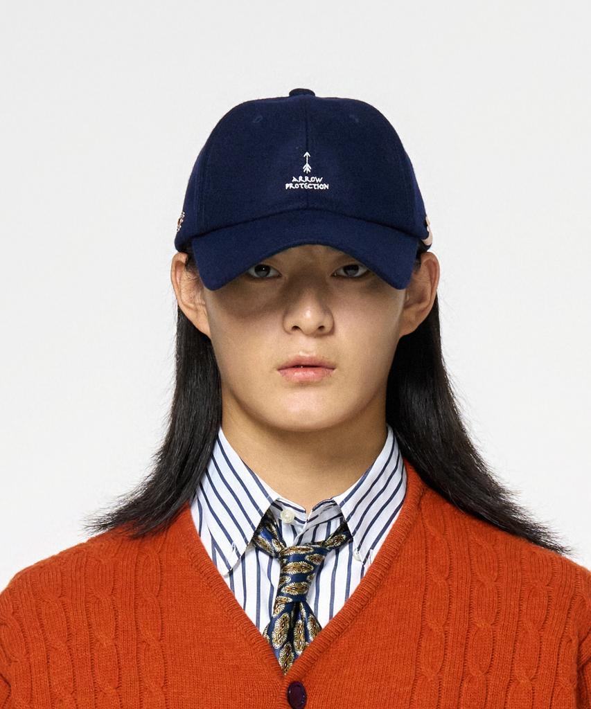 Honguseong Signal Native American Wool Ball-Cap_Navy