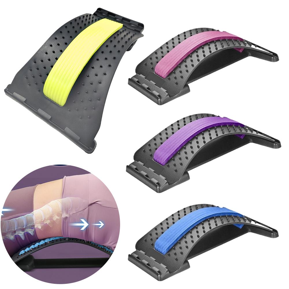 Back Stretcher Multi-Level Adjustable Massager Waist Neck Fitness Lumbar Cervical Spine Cervical Spine Support Massager Lying
