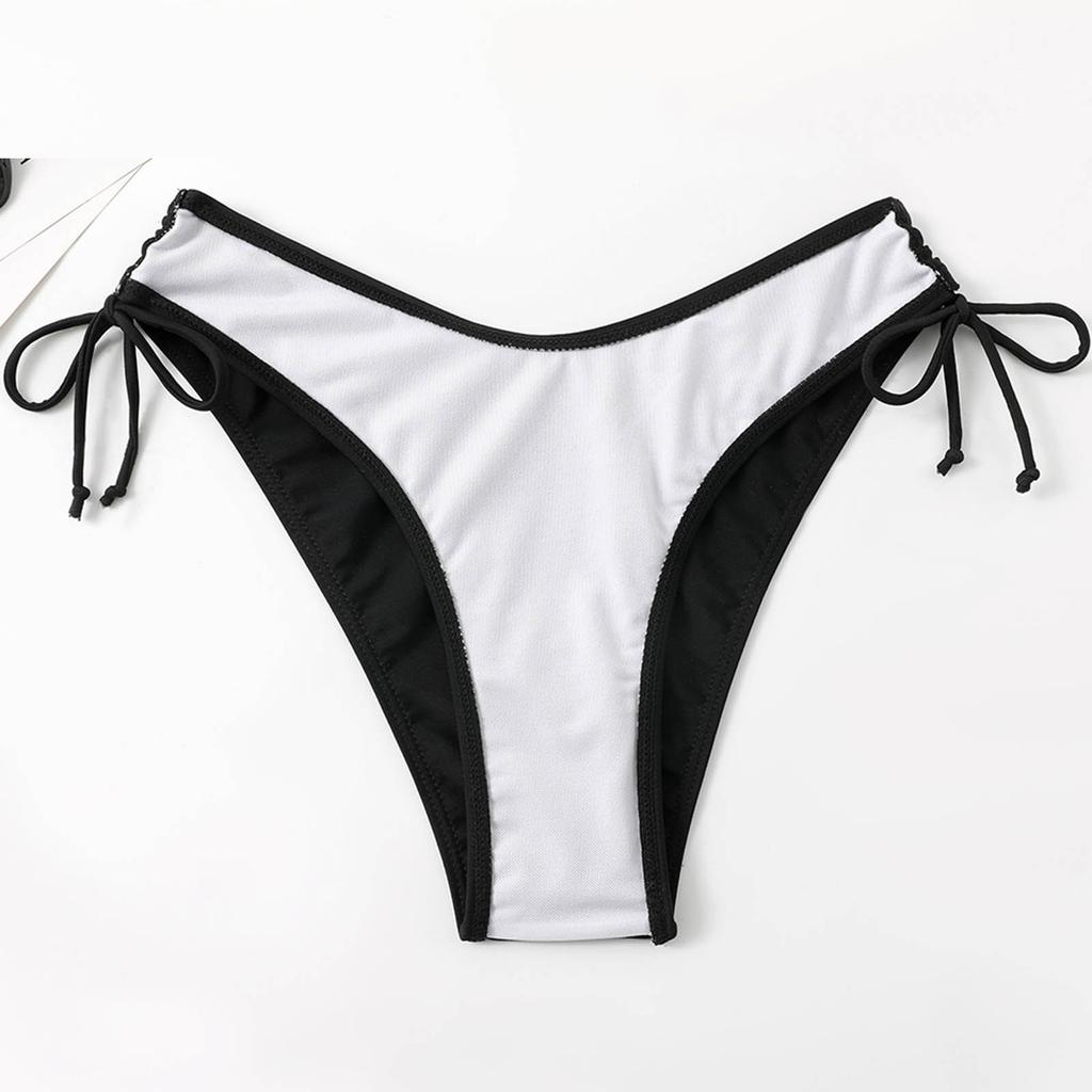 Kvinners delt en-skulder uthult Sexy bikinimote med brystpute uten stål-BH-badedrakt