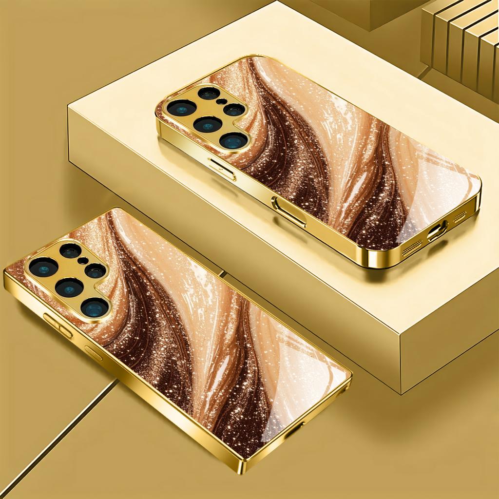Fashion Luxury High-end PhoneCase Electroplated Glass TPU PhoneCase for Samsung Galaxy S26 S25 S24 S23 S22 S21 FE Ultra Plus