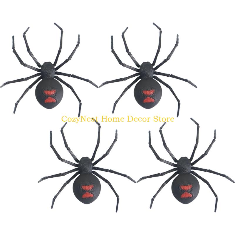 92MF Halloween Funny Scary Realistic Spiders Refrigerator Magnets Ornament For Adults