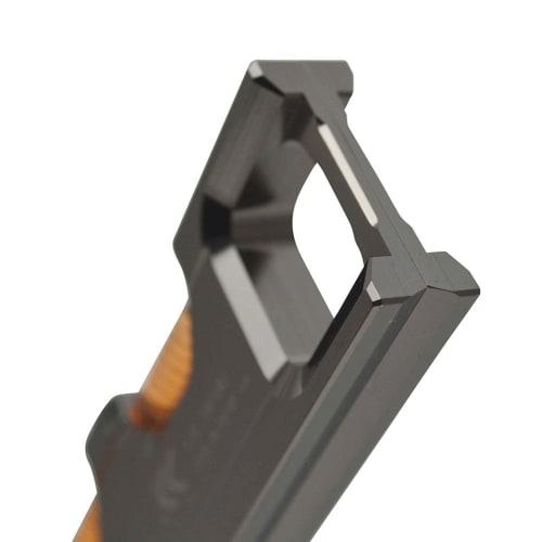 Fujiya Aluminum Level, Black and Gold, Approx. 115mm Wide, Bubble Orange, FTL-100-BG