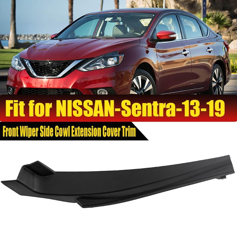 Left For Nissan Sentra 2013-2019 Front Wiper Side Cowl Extension Cover Black LH