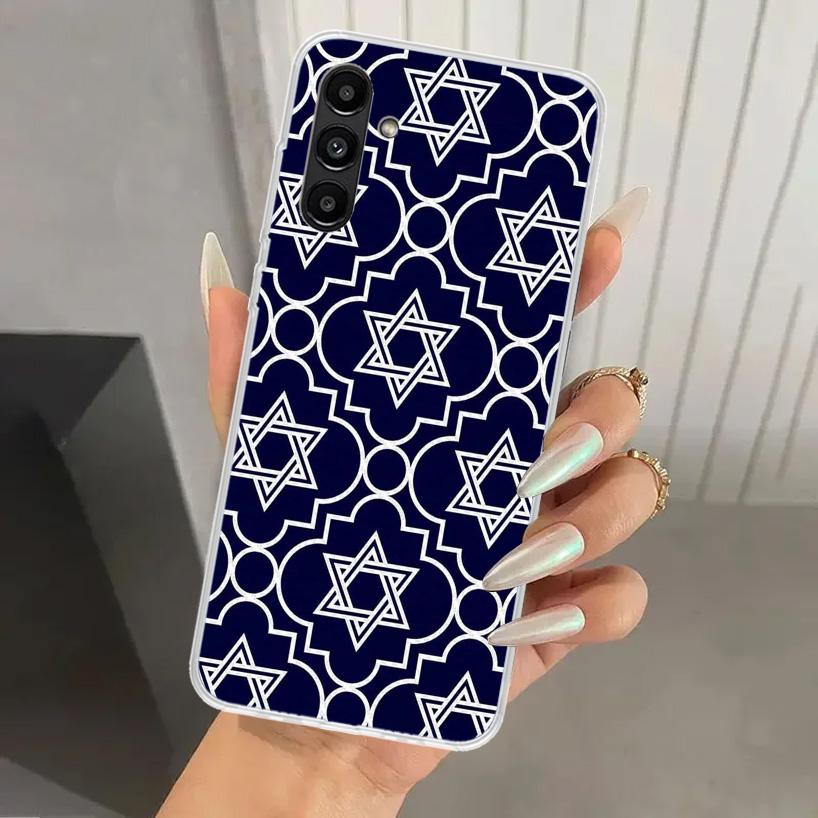 David Jewish Star Symbol Phone Case for Samsung Galaxy A17 A16 A37 A26 A36 A57 A56 A15 A25 A35 A55 A14 A24 A34 A54 A13 A23 A33 A