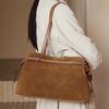 Autumn and Winter New Cowhide High-Grade Matte Texture Women's Bag Commuting Versatile Large Capacity Suede Retro Handbag Crossbody Bag