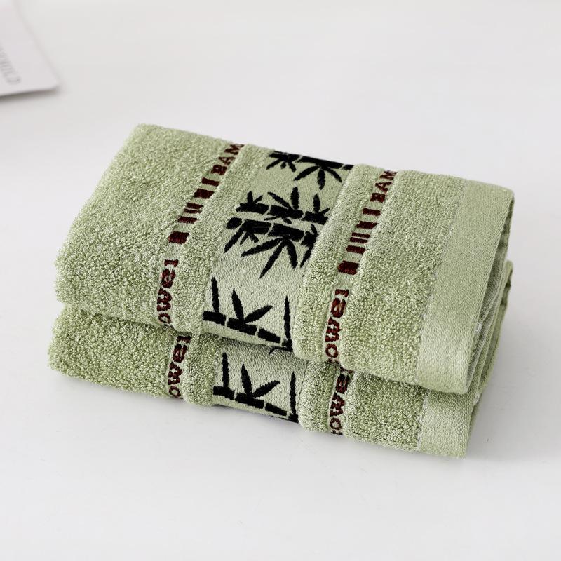 

2PCS Bamboo Towels Set 34x74cm/70x140cm Hand Face Hair Bath Towel Personalized Soft Sport Absorbent Gift Towel Brown Cream Green 34x74cm 2pcs