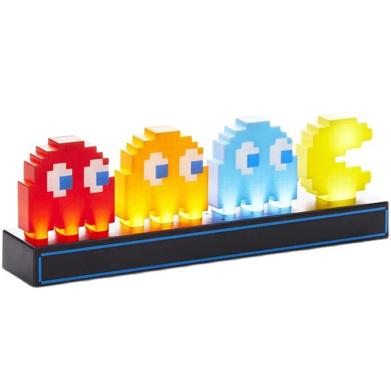 Hlasové ovládání 3D noční osvětlení Barevná postava Pixel Light Herní ikona Atmosféra Lampa Dárky