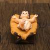 Resin Baby Jesuses in a Manger Nativity Figurines Nativity Collectible Statue Holy Faith Gift Christian Holiday Decors