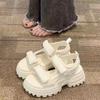 Thick-soled Heightening Casual Sandals Women's Summer 2025 New Versatile Muffin Shoes Sports Velcro Beach Sandals