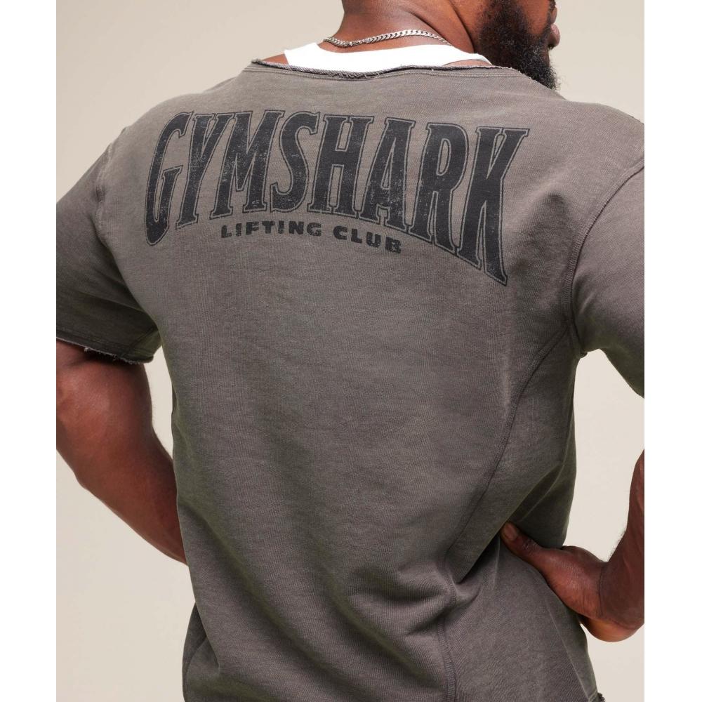 Gymshark Heritage Washed Rag Top Onyx Grey A2c3d Gb8n