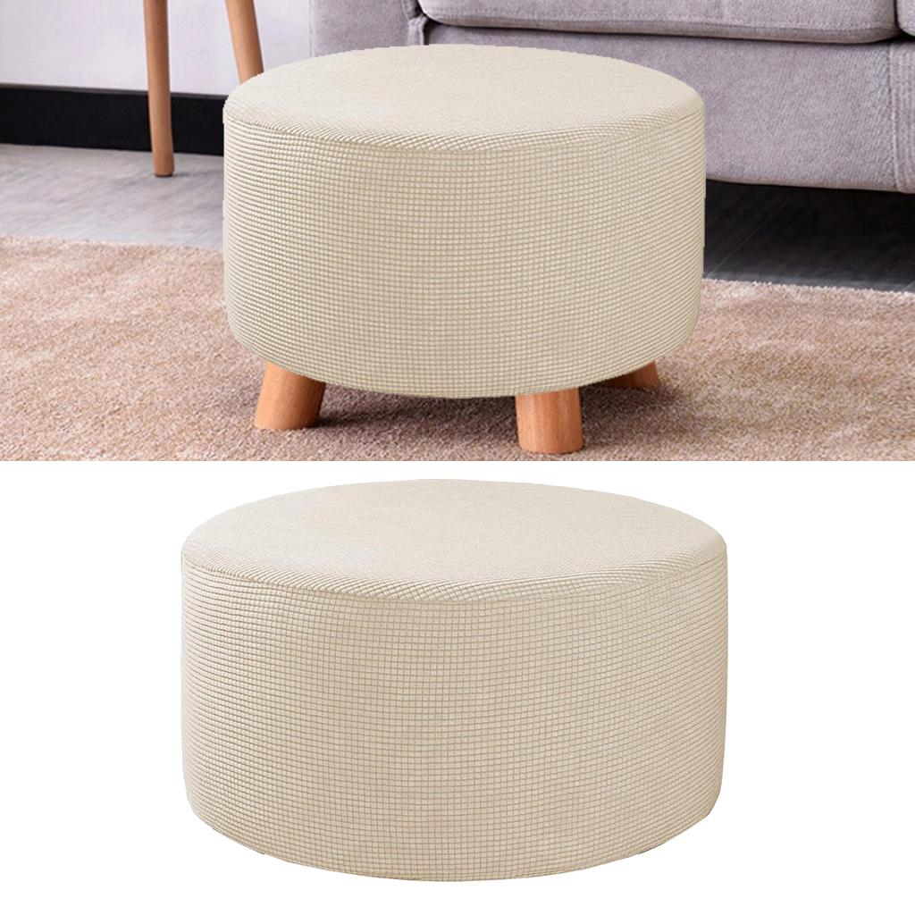Stretch Ottoman Slipcovers Round Covers Removable Footstool Storage Protect For Living Room At Affordable S Free Real Reviews With Photos Joom Stretch Ottoman Slipcovers Round, Round Living Room Chair Cover