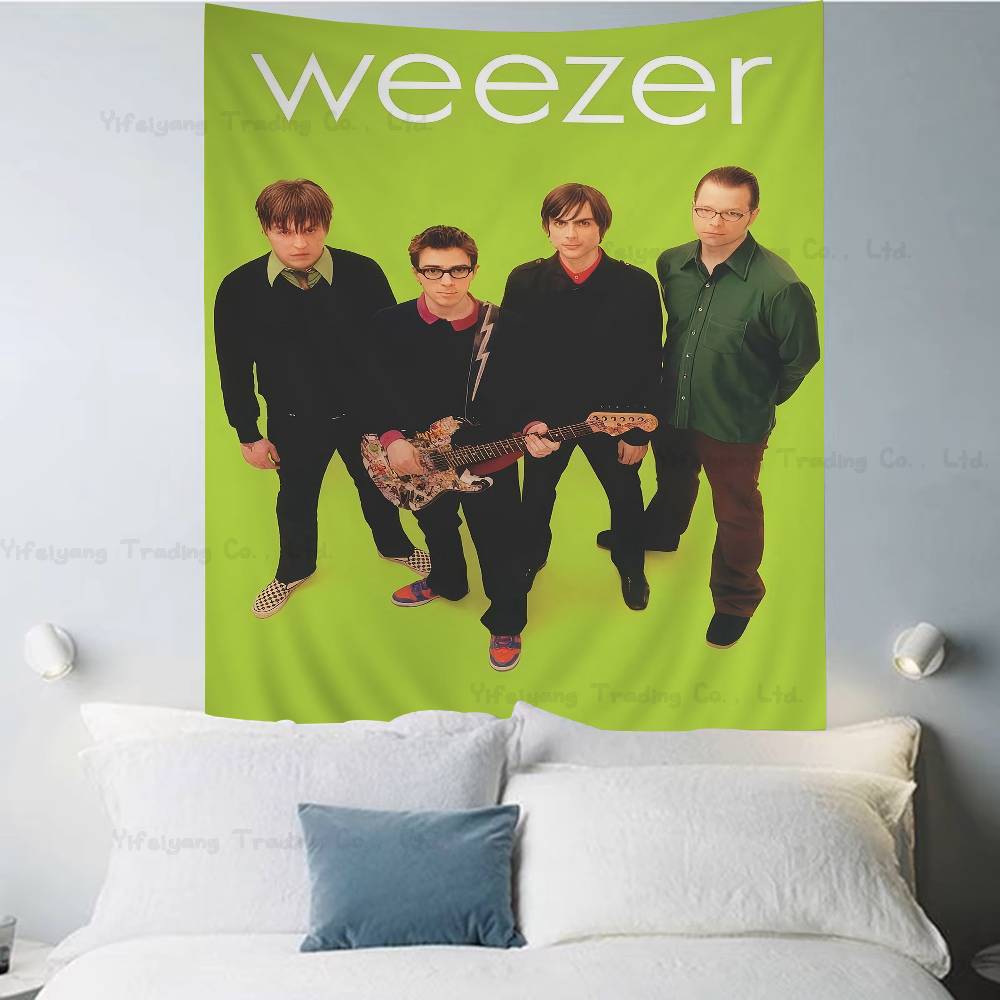 Weezer Music Band DIY Wall Tapestry Hanging Tarot Hippie Wall Rugs Dorm INS Home Decor