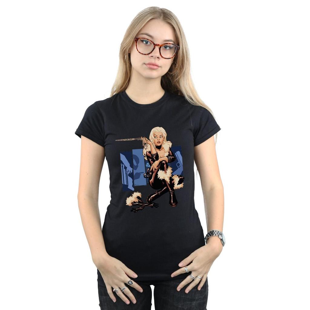 Marvel Womens/Ladies Black Cat Cover Cotton T-Shirt
