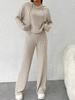 2026 European & American Women's Casual Knit Stripe Hoodie Set