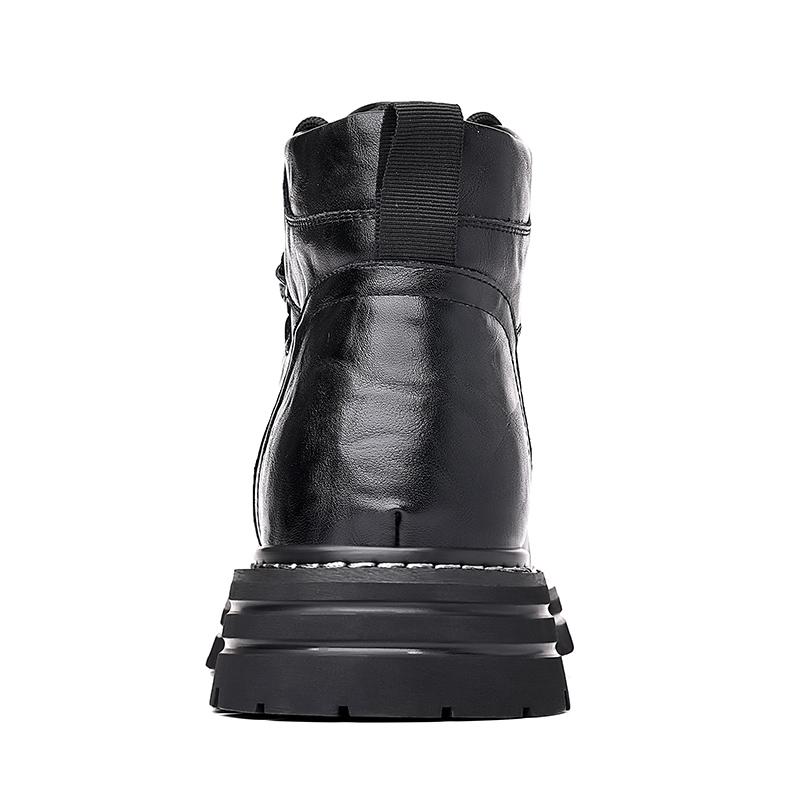 Boots Leather Shoes Man Lifts Sneakers Elevator Height Increase Sole  6cm for Men Business Warm Winter Leisure British