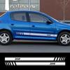 Auto Seitenlinien Aufkleber Tuning Zubehör Vinyl Folie Decals für Peugeot 206 DIY Auto Sport Aufkleber Grafiken Wrap Zubehör