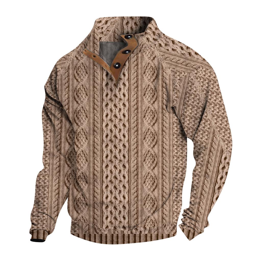 Spring And Men's Standing Collar Sweatshirt Is Outdoor Casual Sweaters Tops