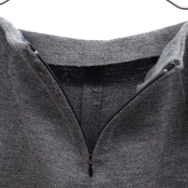 POLO RALPH LAUREN wool blend long Wide pants gray Back zip Women Used