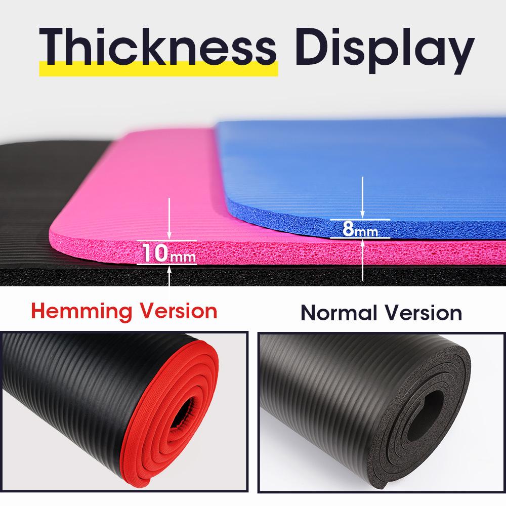 Buy 1830*610*8/10mm, NBR Material Sport Thick Yoga Mat with bag,for