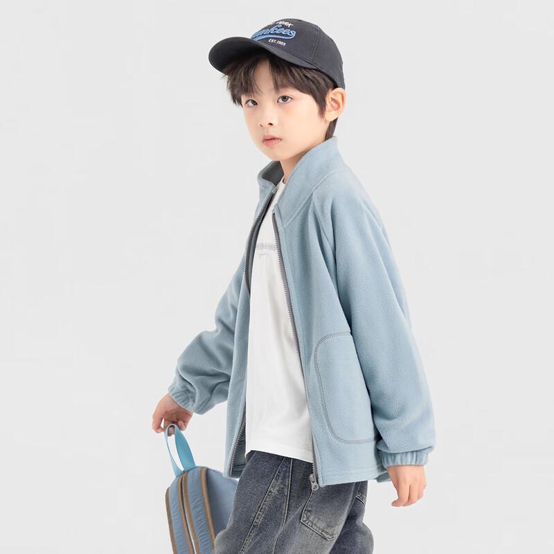 

Dodoja Boys Color-Block Stand Collar Fleece Cardigan 120