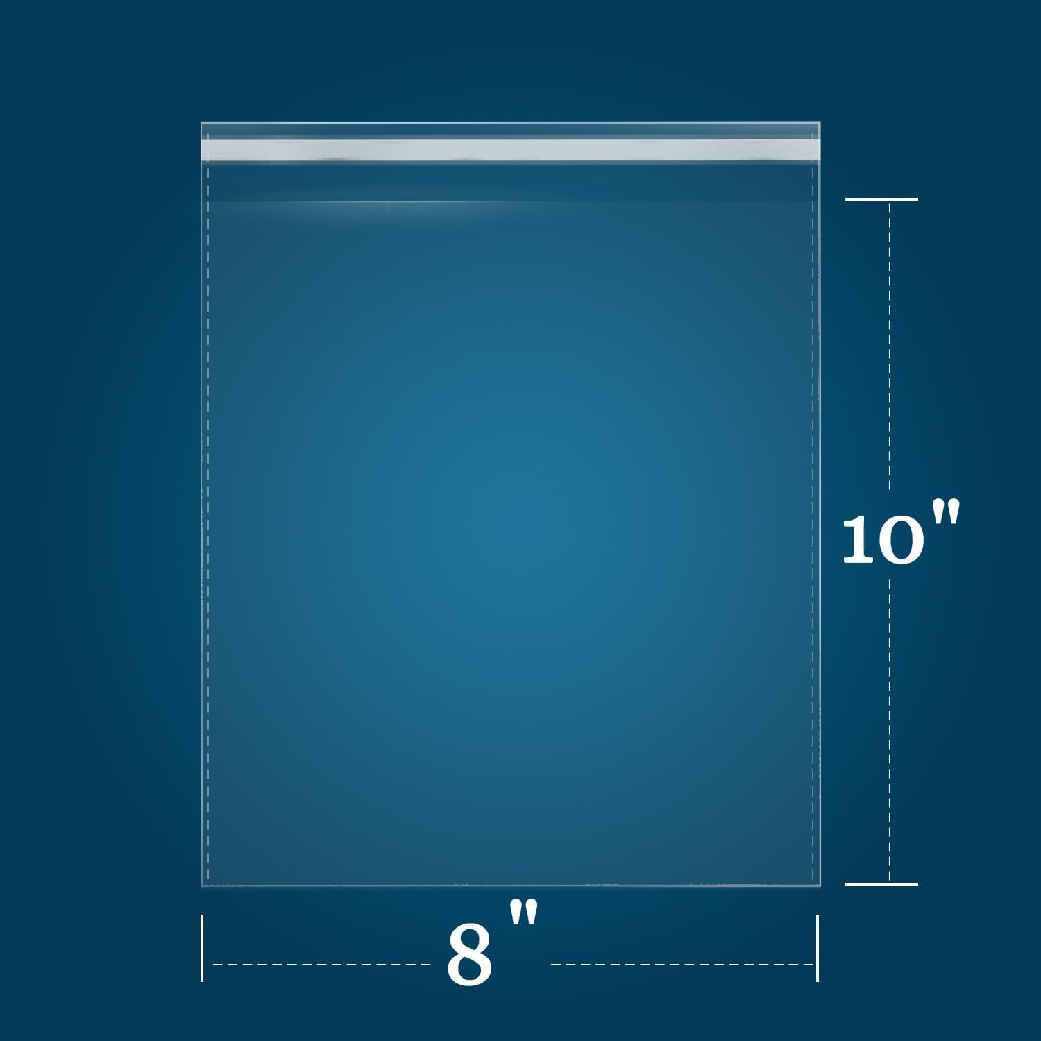 iMailer - 100 шт. - Самоклеящиеся целлофановые пакеты 20x25 см - Прозрачные повторно закрывающиеся пластиковые полиэтиленовые пакеты для художественных отпечатков, упаковки, фотографий, ювелирных изделий 100